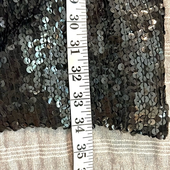 Vintage St Martin Jeanette Black Sequin Cocktail Dress Y2K Mob Wife Glam Size 8 - Picture 11 of 11